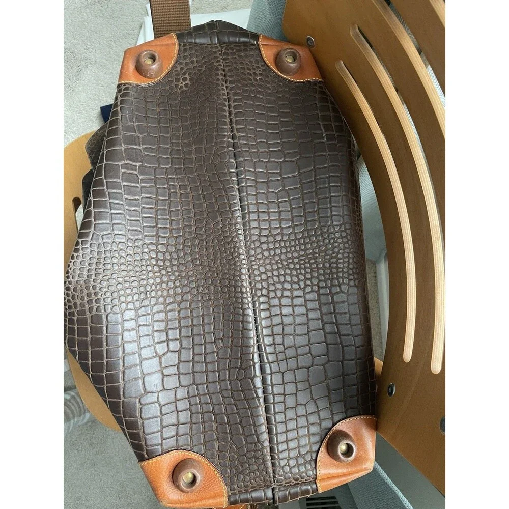 Bric Bag My SafariCargo Duffle Crocodile-Embossed Leather Imported Quiet Luxury